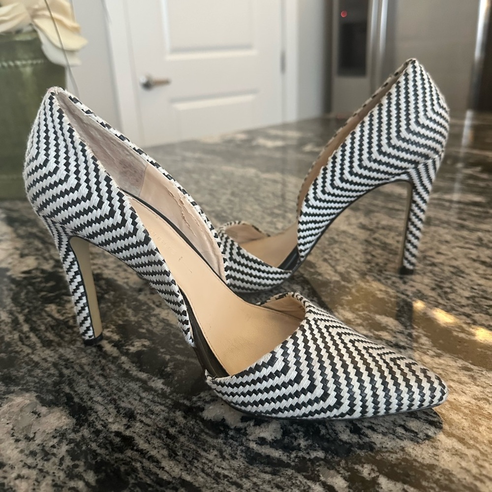 Banana Republic Monochrome Zigzag Heels